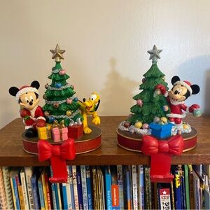 Vintage Disney Mickey & Minnie Mouse Stocking Holder Hanging Christmas Decor HTF